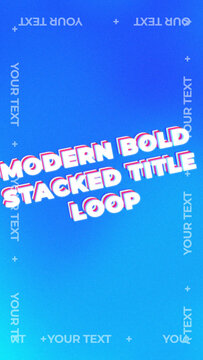 Vertical Bold Stacked Typography for Reels and Stories