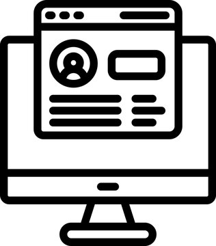 Frontend Development Line Icon, Frontend Development Minimal Icon, Frontend Development Outline Icon