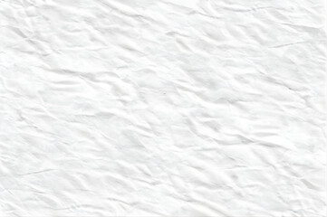 Fototapeta premium Crinkled white paper texture, rough background, wrinkled sheet, clean canvas