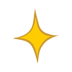 Fototapeta premium Single Sharp Four Pointed Star Sparkle in Bold Graffiti Tag Sticker Style with Clean Outline for Modern Streetwear and Urban Branding
