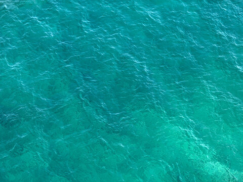 Blue azure water surface.