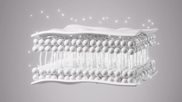 Human skin layer. Human skin cells.Used for cosmetics advertisements, skin care, beauty treatments, etc. 3d rendering.