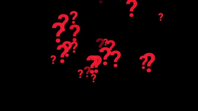  Red Question Mark Random Pattern Background.