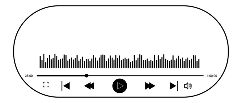 vector illustration of headphones. play list. playlist icon vector 