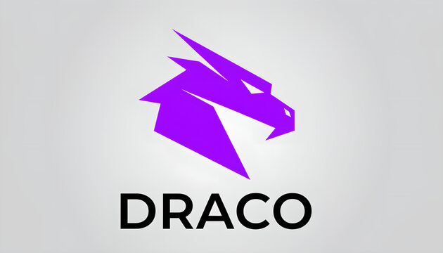 Modern purple dragon logo with 'DRACO' text for gaming and tech