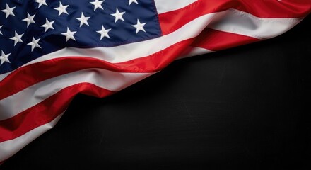 Obraz premium Happy independence day vibrant american flag on wood patriotic usa celebration