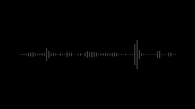 aveform Motion Graphic on Black Background music equalizer rhythm bars frequency meter, podcast voice soundwave animation 4kvideo