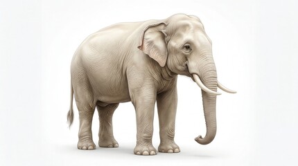 Obraz premium Realistic Elephant Photo in Natural Environment for Wildlife and Nature Themes