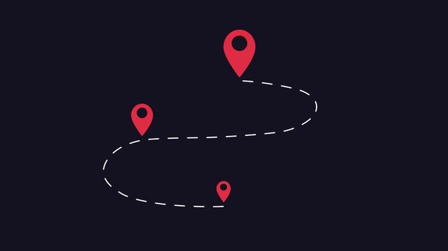 locating Destination point , path animation