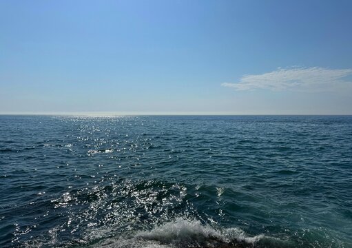 Blue open sea.