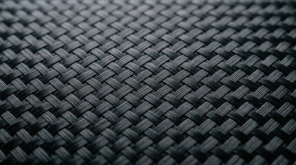 Fototapeta premium Close-Up Photo of Black Carbon Fiber Textured Surface with Fine Patterning