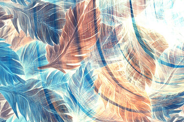 Naklejka premium Fashion prints.Colorful Psychedelic.Rendering illustration. geometric swirl fractal.Fabric Modern fractal art. Psychedelic Abstract Pattern. Fashion and stylish background.Textile print.Fabric Print 