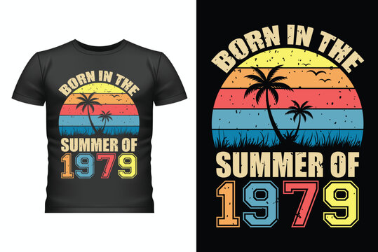 Vintage Retro Sunset Typography T-Shirt Design