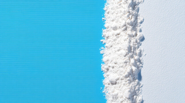 White powder blue background texture close up medicine pharmaceutical granular fine clean health white powder blue surface with fine texture and granular appearance, evoking sense of cleanliness