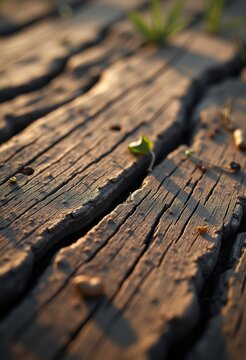 Weathered Wood Planks Rugged Character Richness Gritty Grain Floorboards