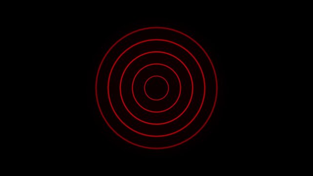 Digital radio waves diffusion animation. Radio waves in circle form. Technology radio waves signal concept. Technology radio waves signal icon animation.