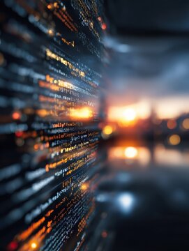 open source software collaboration with a blured technology background