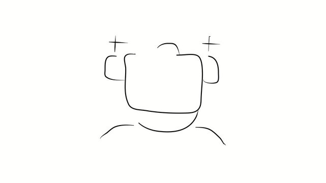 Flying toy, technology. Contour drawing, silhouett animation. Continuous line. Isolated on white. Video 4k object illustration self-drawing. Object construction. Minimalist continuous line drawing sil