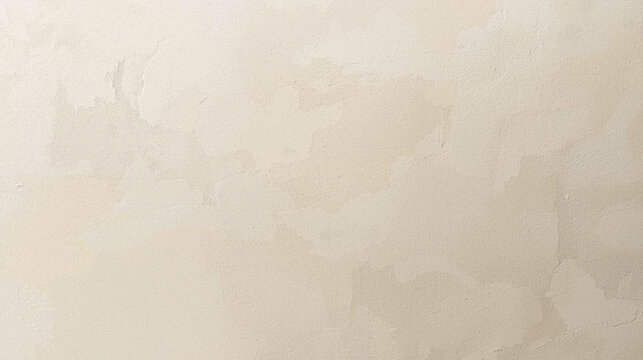 Abstract beige plaster wall texture background with smooth uneven surface, light cream painted stucco wall backdrop, minimalist interior design element, soft neutral color pattern for graphic design