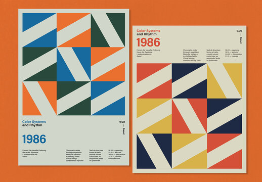 Mid-Century Modern Graphic Poster Layout