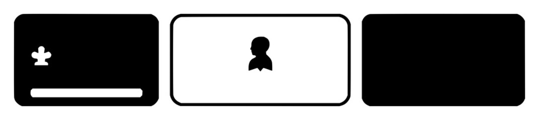 Obraz premium Loyalty rewards card icon set with a solid black icon on a white background featuring card, rewards, loyalty with simple line art and monochrome