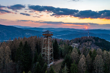 Wieża Malnik, Beskid Sądecki, Muszyna. © Maciej G. Szling