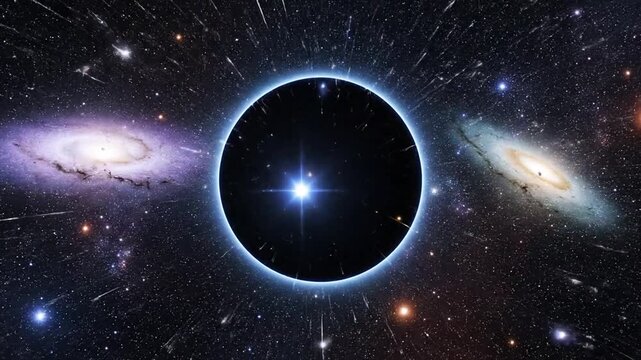 Cosmic spectacle galactic alignment around a massive celestial object