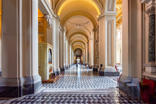 Interiors of Lateran basilica in Rome, Italy
