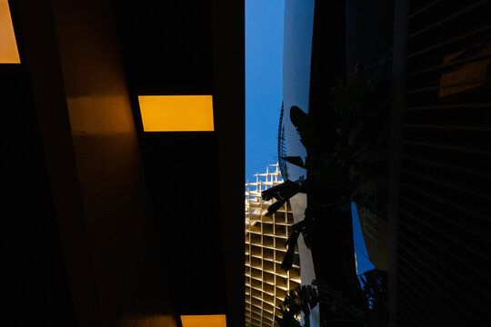 architecture contrast modern chiaroscuro travel grid design dark interior exterior dual part division - Metropol Parasol (Setas de Sevilla, Las Setas) - Seville, Andalusia, Spain - 2025