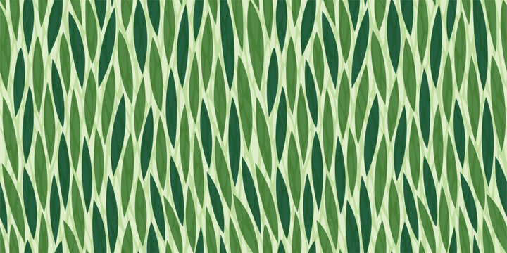 Seamless green jungle leaf pattern, abstract tropical foliage background for outdoor camouflage and eco packaging design