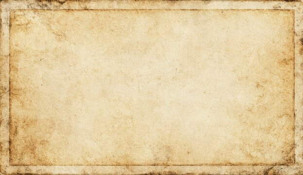 Aged Parchment Paper Texture with Faded Border and Subtle Stains.