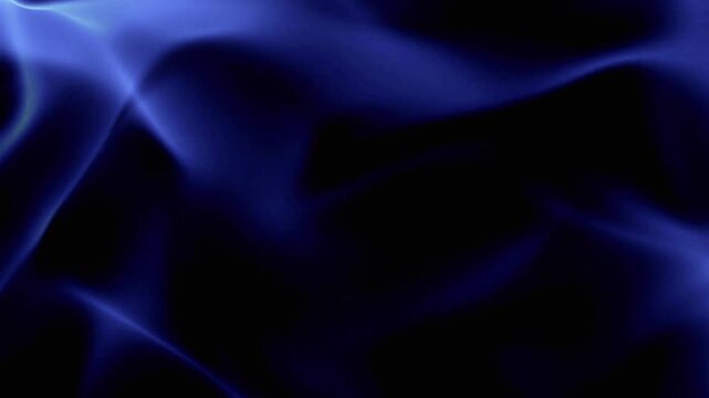 Blue plasma energy flow with deep navy glowing ripples and shimmering light flares moving across a dark void like liquid silk in motion.
