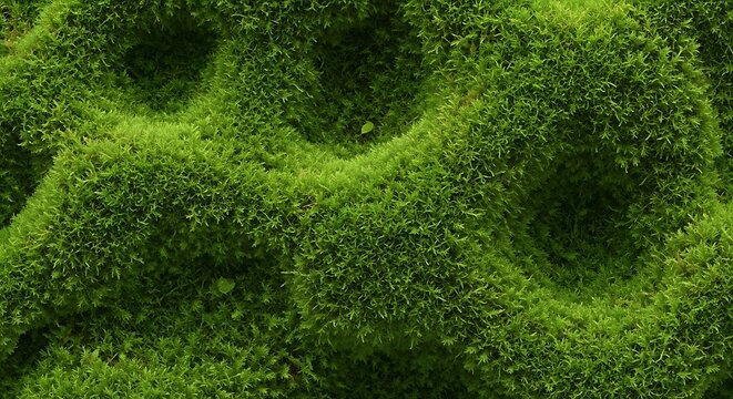 Seamless moss texture background with dense green pattern, high resolution detail, natural organic surface for design and environmental concept.