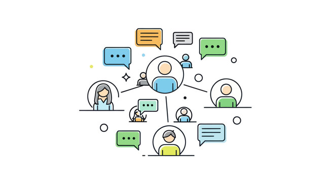 People Communicating With Speech Bubbles.