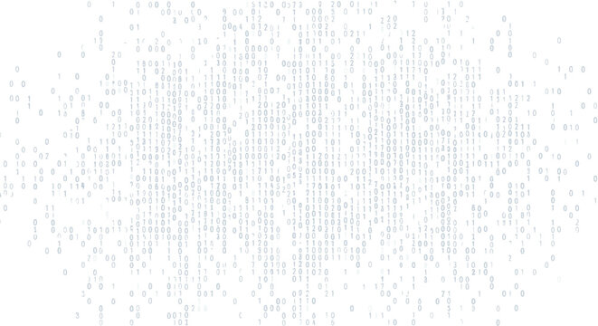 Digital abstract background with binary code on white.