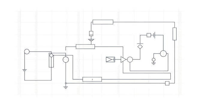 Electronic circuit diagram schematic on grid background.