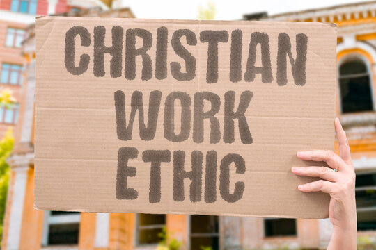 "Christian Work Ethic" The Christian work ethic teaches that diligence and hard work are genuine spiritual virtues. WORK. CHRISTIAN. VIRTUE. ETHIC. DILIGENCE.
