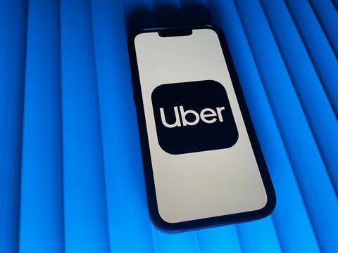 uber photo. uber  on screen.