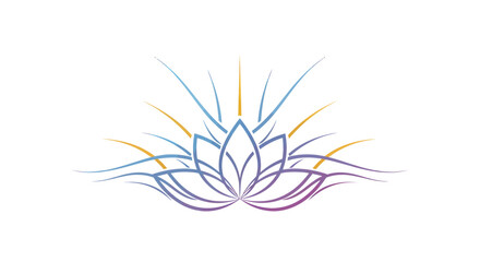 Obraz premium Spiritual lotus energy icon glowing abstract symbol