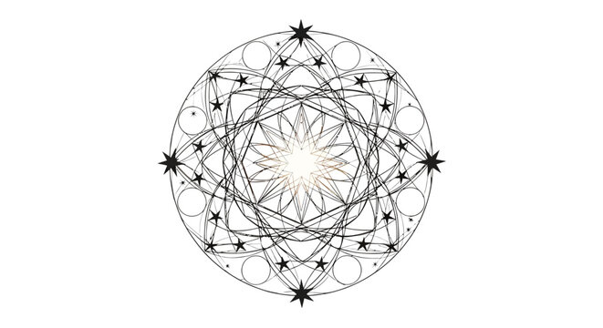Sacred geometric mandala spiritual pattern illustration