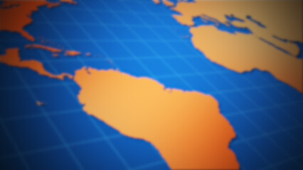Fototapeta premium Internet search bar on world map