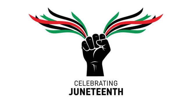 Celebrating Juneteenth: A symbol of freedom and unity with Pan-African colors.