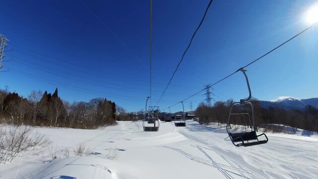Hakuba47スキー場リフトから映像動画
