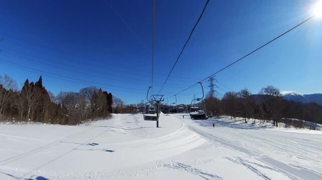 Hakuba47スキー場リフトから映像動画