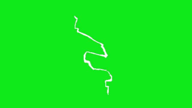 Bolt animation on green screen