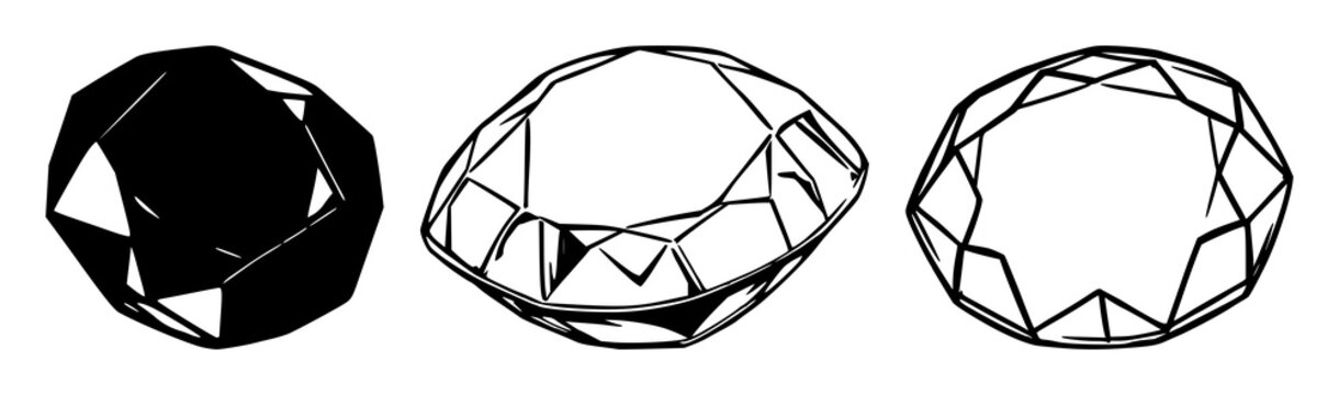 Synthetic ruby jewel bearing set with black line illustration featuring industrial components, precision parts, mechanical engineering with technology and abstract design