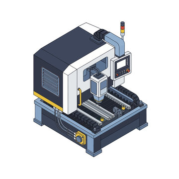 Industrial CNC milling machine for precision manufacturing and automated production.