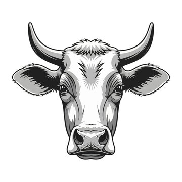 black and white cow