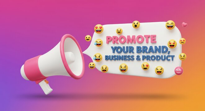 Megaphone with Promote Your Brand.