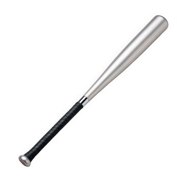 Professional metallic baseball bat with a comfortable black grip for sports and training practice